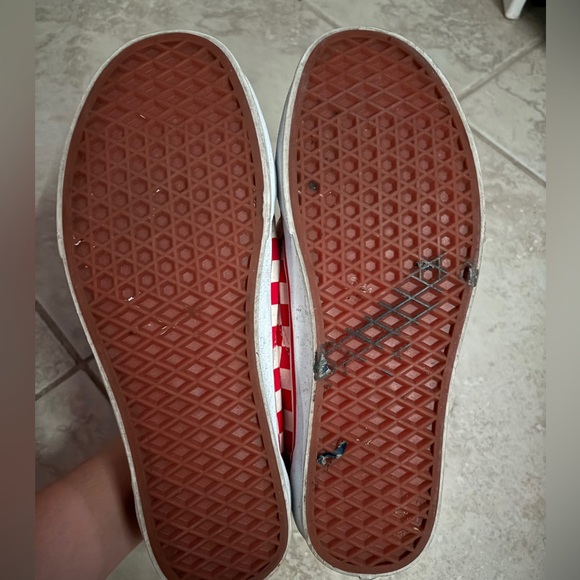 Men's Old Skool Checkerboard Racing Red Vans - Picture 4 of 4
